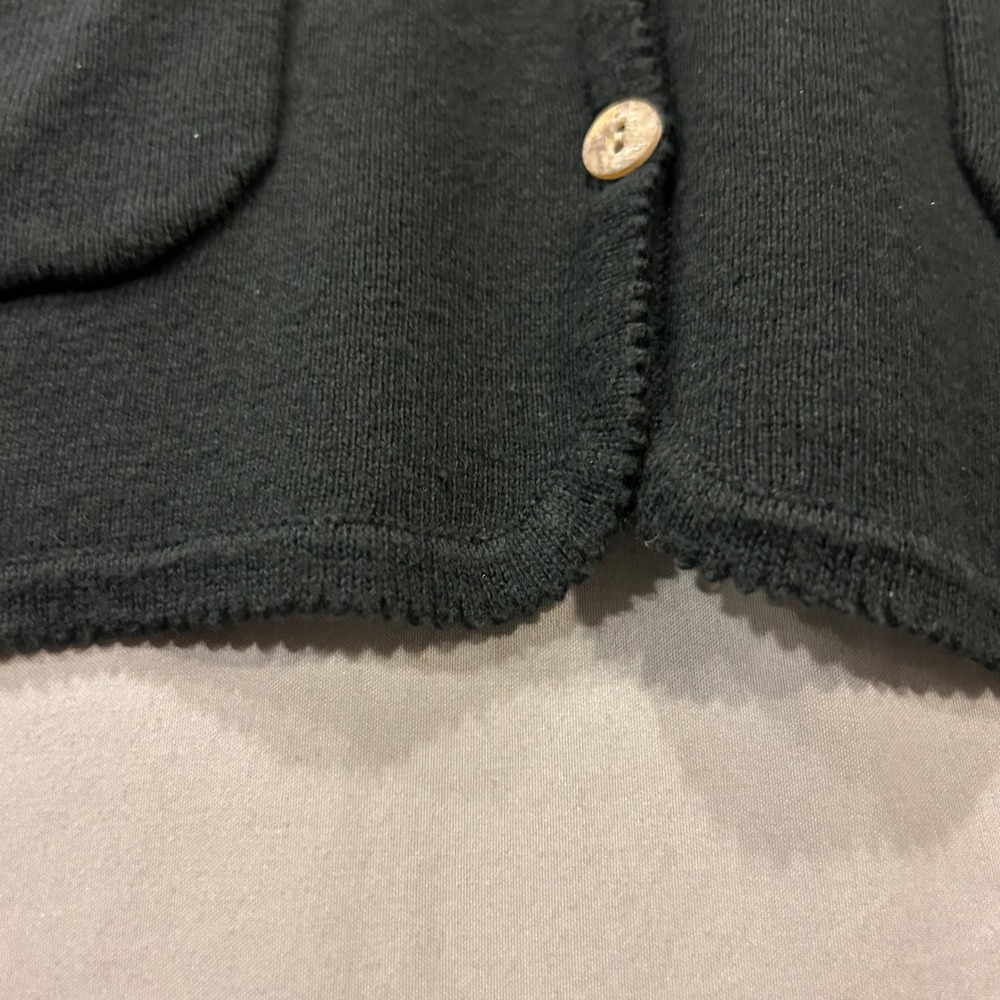 Orvis Women Navy Cotton Cashmere Shawl Collar Button Front Cardigan Sweater XL - Picture 6 of 13